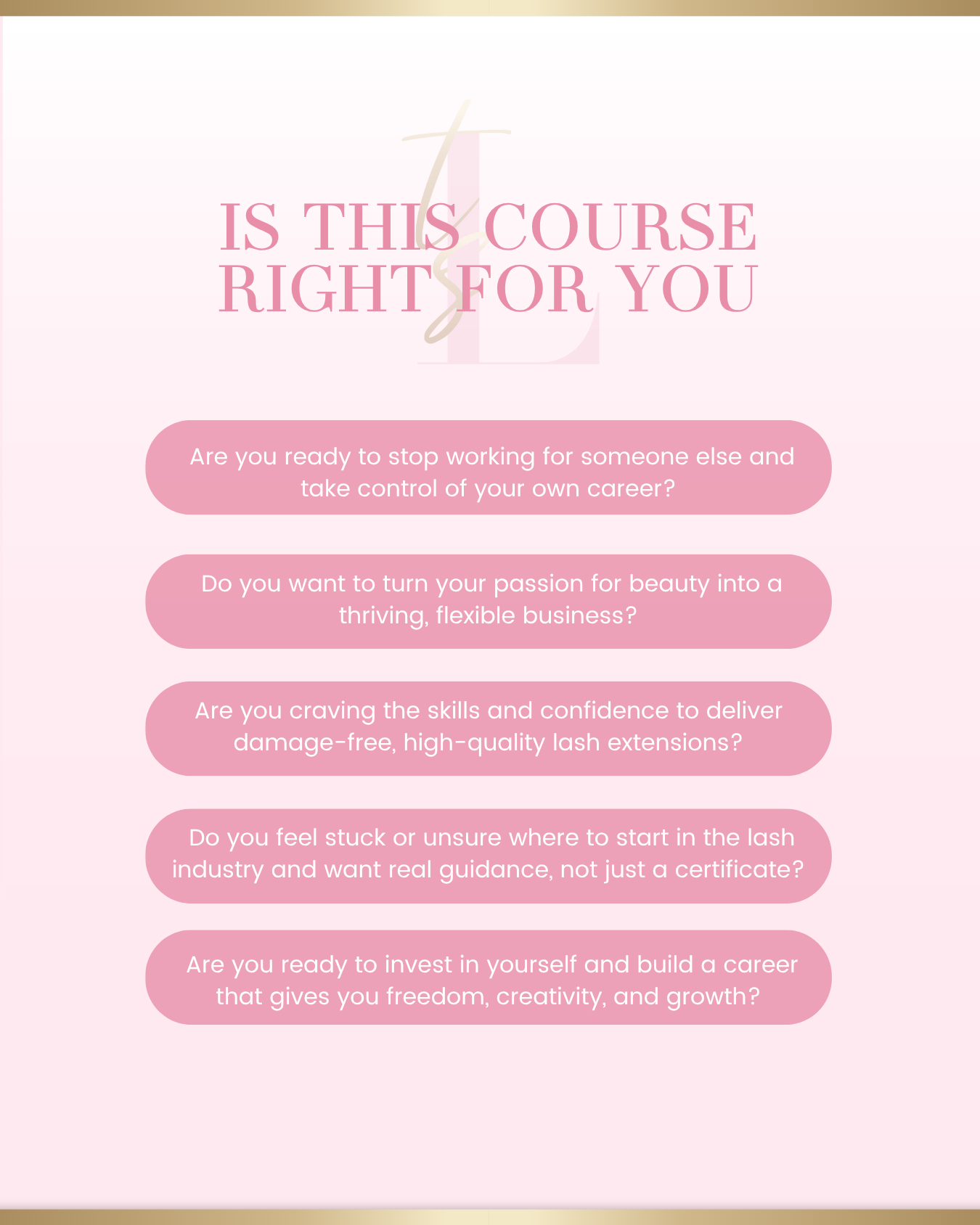 3 DAY IN PERSON LASH EXTENSION COURSE - GOLD COAST