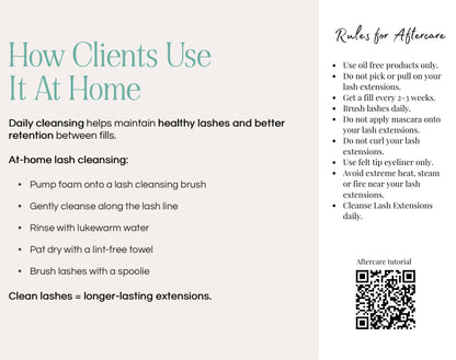 LASHBOXLA AFTERCARE CARDS